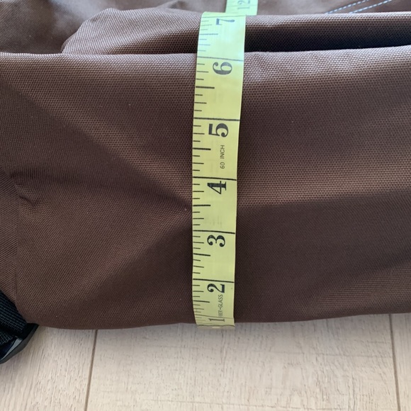 Timberland- vinyl backpack waterproof brown and baby blue NWOT - Picture 9 of 10